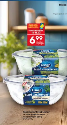 Śledź atlantycki w sosie śmietanowym, koperkowym promocja w LEWIATAN