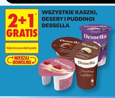 Pudding czekoladowy z bitą śmietaną Dessella promocja w Biedronka