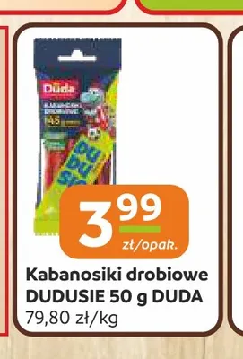 Kabanosiki drobiowe Dudusie Duda promocja w Społem Częstochowa