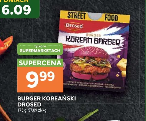 Burger koreański Drosed promocja w Stokrotka