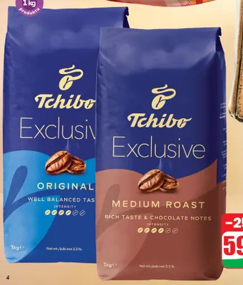 Kawa ziarnista Tchibo Exclusive Original promocja w Dino