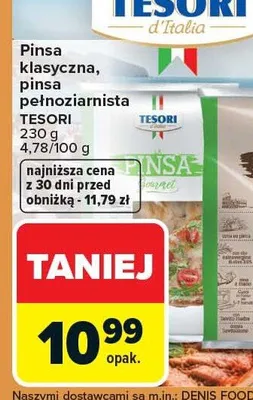 Pinsa klasyczna, pinsa pełnoziarnista promocja w Carrefour Market