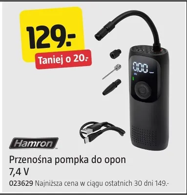 Przenośna pompka do opon 7,4V promocja w Jula