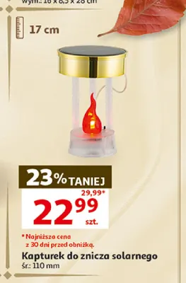 Kapturek do znicza solarnego promocja w Auchan