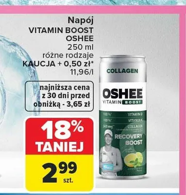 Napój cola Oshee vitamin energy promocja w Carrefour
