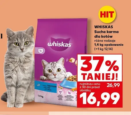 Sucha karma dla kotów Whiskas z tuńczykiem promocja w Kaufland