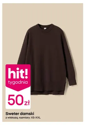 Sweter damski z wiskozą promocja w Pepco