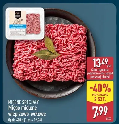 Mięso mielone wieprzowo-wołowe promocja w Aldi