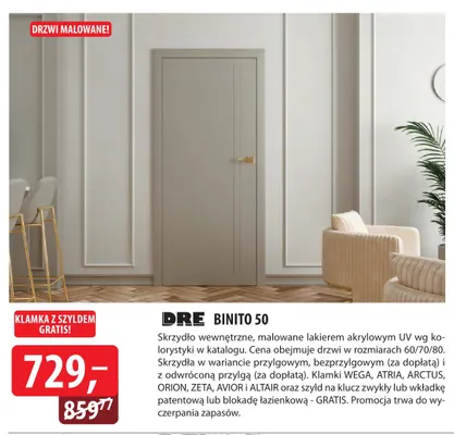 Skrzydło wewnętrzne Binito 50 Dre promocja w Dobre Dla Domu