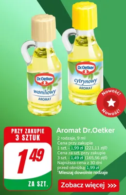 Aromat waniliowy promocja w Dino