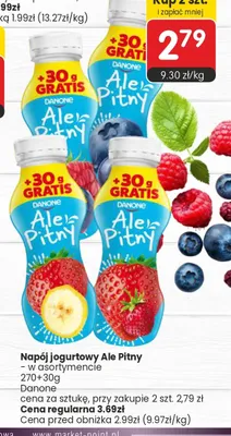 Napój jogurtowy Ale Pitny jagoda promocja w Market Point