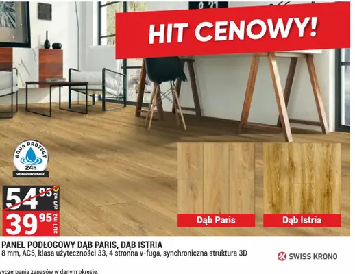 Panel podłogowy Dąb Istria promocja w Merkury Market