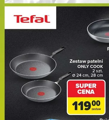 Zestaw patelni Tefal Only Cook promocja w Carrefour