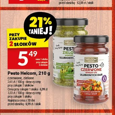 Pesto czerwone Helcom promocja w Twój Market