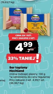 Ser topiony Hochland plastry promocja w Netto
