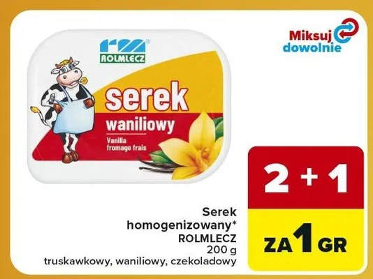 Serek homogenizowany Rolmlecz czekoladowy promocja w Carrefour Express