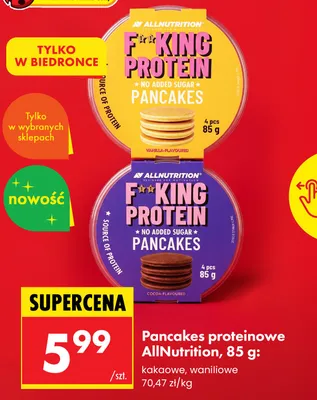 Pancakes proteinowe AllNutrition waniliowe promocja w Biedronka