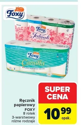 Ręcznik papierowy 8 rolek 3-warstwowy różne rodzaje promocja w Carrefour Market