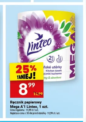 Ręcznik papierowy Linteo Mega promocja w Twój Market