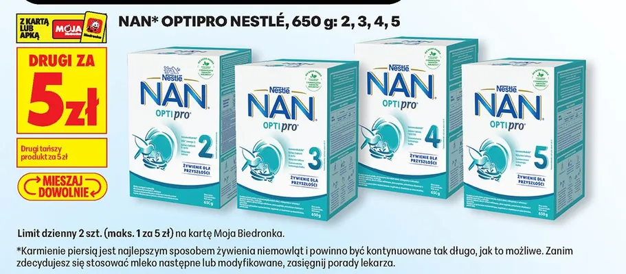 Mleko modyfikowane NAN Optipro 5 Nestlé promocja w Biedronka
