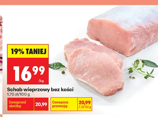 Schab wieprzowy bez kości promocja w Biedronka