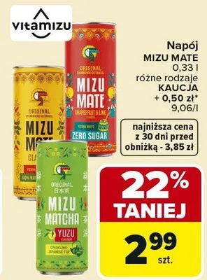 Napój Mizu Mate Vitamizu promocja w Carrefour