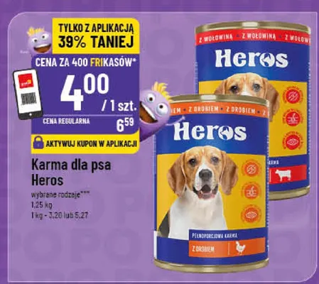 Karma dla psa Heros promocja w POLOmarket