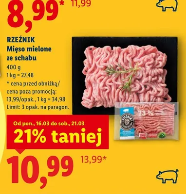 Mięso mielone ze schabu promocja w Lidl