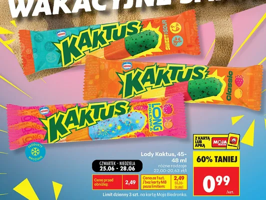 Lody Nestlé Kaktus Classic promocja w Biedronka
