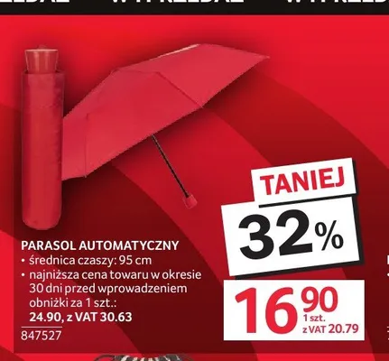 Parasol automatyczny promocja w Selgros