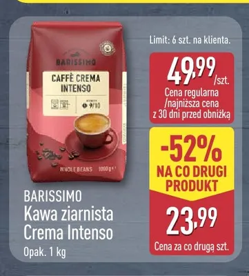 Kawa ziarnista Crema Intenso Barissimo promocja w Aldi