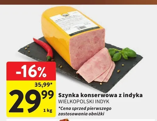 Szynka konserwowa z indyka Wielkopolski Indyk promocja w Intermarche
