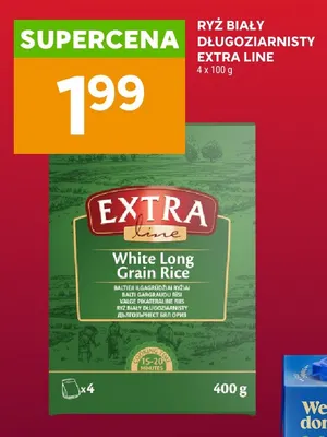 Ryż biały długoziarnisty Extra Line promocja w Stokrotka