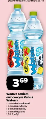 Woda z sokiem owocowym Kubuś Waterrr promocja w Netto