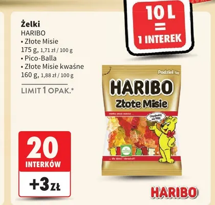 Żelki Złote Misie Haribo promocja w Intermarche