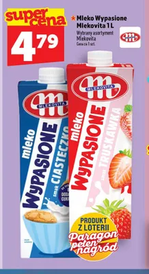 Mleko Wypasione smak ciasteczko Mlekovita promocja w TOPAZ