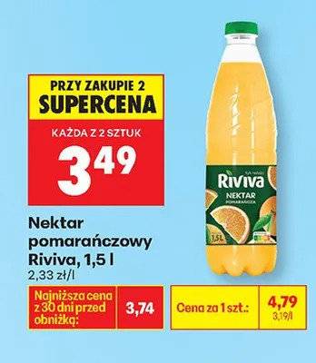 Nektar pomarańczowy Riviva promocja w Biedronka