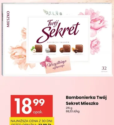 Bombonierka Twój Sekret Mieszko promocja w Delikatesy Centrum