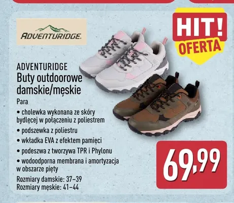 Buty outdoorowe męskie ADVENTURIDGE promocja w Aldi