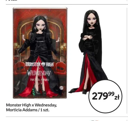Lalka Monster High x Wednesday Morticia Addams promocja w Empik