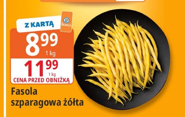 Fasola szparagowa żółta promocja w Leclerc
