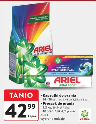 Proszek do prania Ariel promocja w Intermarche