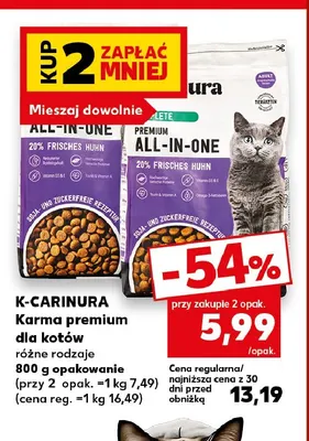 Karma premium dla kotów K-Carinura promocja w Kaufland