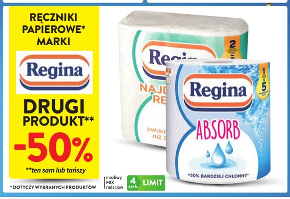 Ręczniki papierowe Najdłuższy Ręcznik Regina promocja w Intermarche