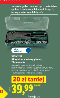 Nitownica z obrotową głowicą Parkside promocja w Lidl