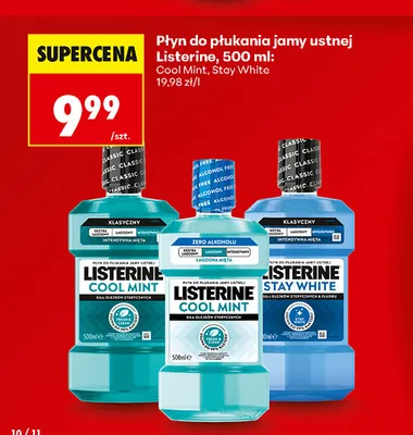 Płyn do płukania jamy ustnej Listerine Cool Mint promocja w Biedronka