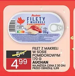 Filet z makreli w sosie pomidorowym Auchan promocja w Wafelek