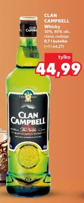 Whisky różne rodzaje promocja w Kaufland