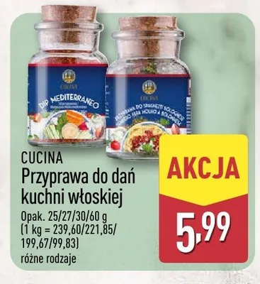 Przyprawa do dań kuchni włoskiej Cucina promocja w Aldi
