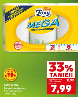 Ręcznik papierowy 3-warstwowy promocja w Kaufland